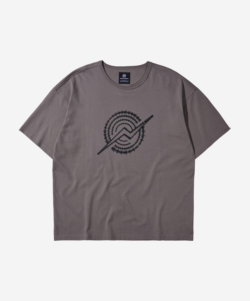 Kallapataleu Front Logo Loose Fit T-Shirt - Gray