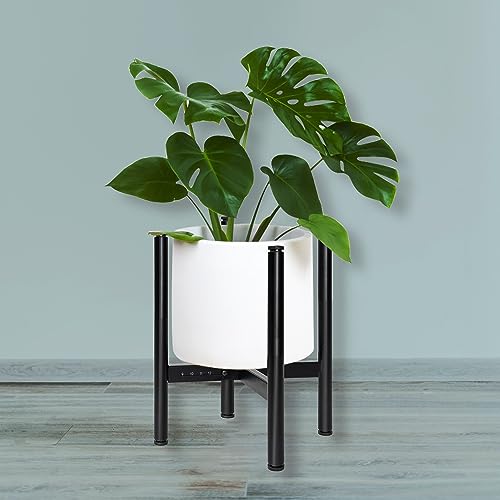AKOZLIN Flower Stand, Adjustable Width 20-30.5cm, Flower Pot Stand, Houseplant Stand, Drainage, Ventilation, Root Rot Prevention, Mid-century Design,