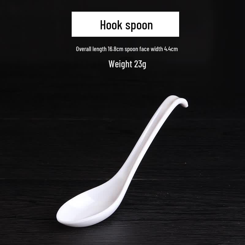 Qianxing A8 Melamine Hooked Soup Spoons, 20-Pack