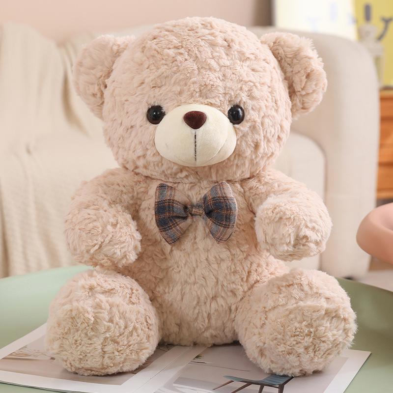 Cute Plush Teddy Bear with Bow – Perfect Companion Doll Gift for Girls