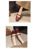 2025 Spring/Summer Women's Low Heel Retro Chain Slippers