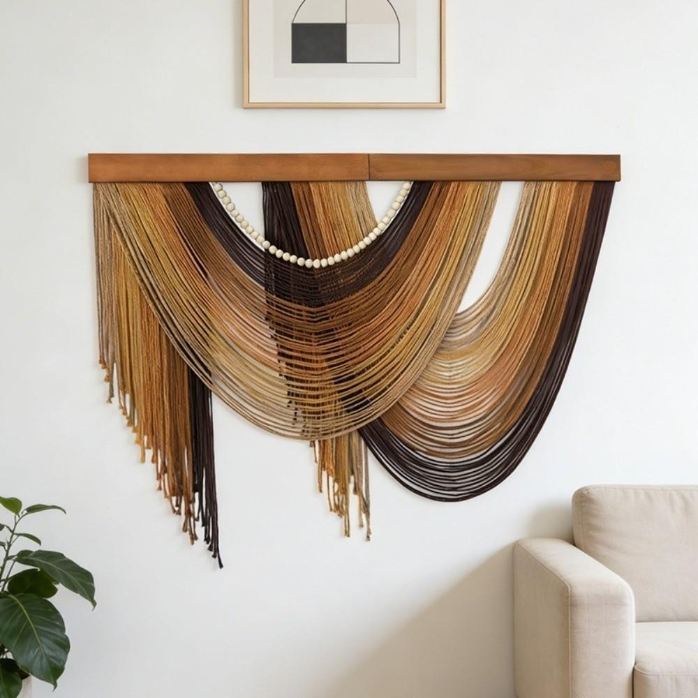 Hand-Woven Bohemian Wall Decor Wall Art Curtain Tapestry Unique Wall Hanging Pendant Headboard