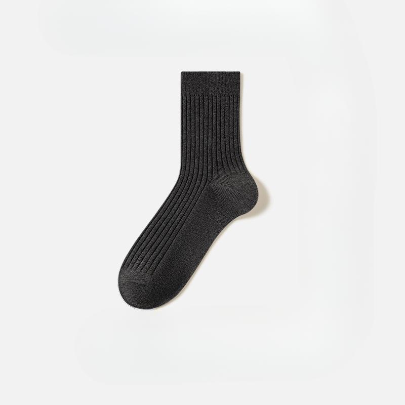 Men's Spring and Autumn Pure Cotton Anti Odor Antibacterial Anti Pilling Business Tube Socks
