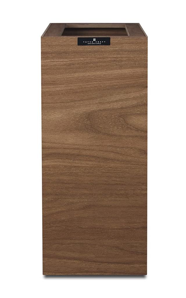 Bosk Bask Dust Box Slim L BW Brown Trash Can Sorting Stylish with Lid Kitchen Trash Can Pail with Lid Trash Can with Lid Garbage Container Tatsunosuke