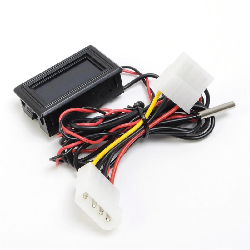 Car Suv Digital Display Meter Oil/Water Chargecooler Temp Celsius Gauge Probe 1X