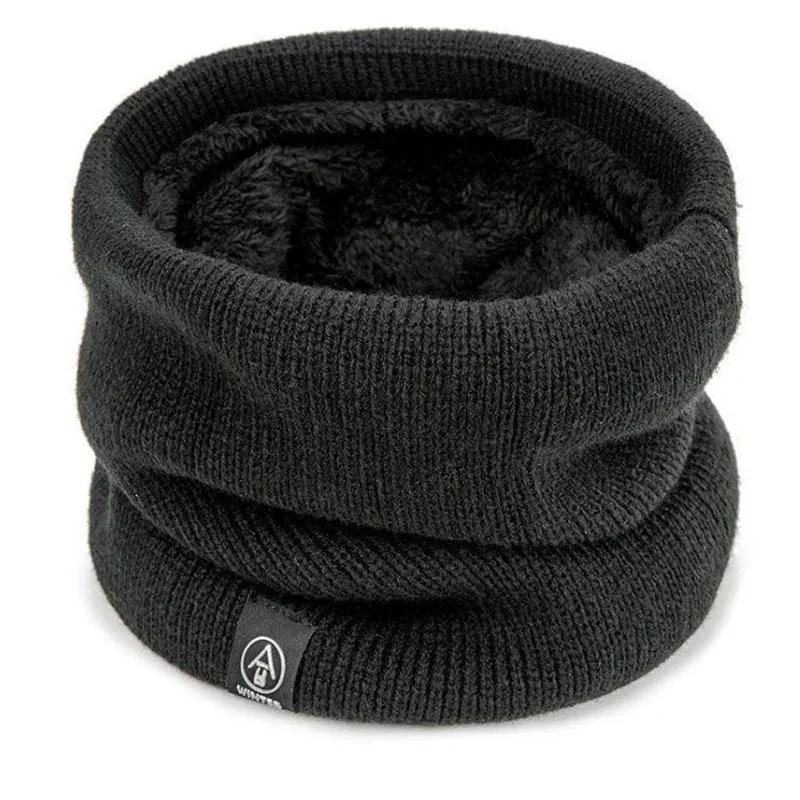 

1-5PCS Soft Knit Neck Warmer Scarf for Men Women Winter Fleece Lined Cycling Neck Scarf Protector Comfortable Neck Cover 1PC чорний