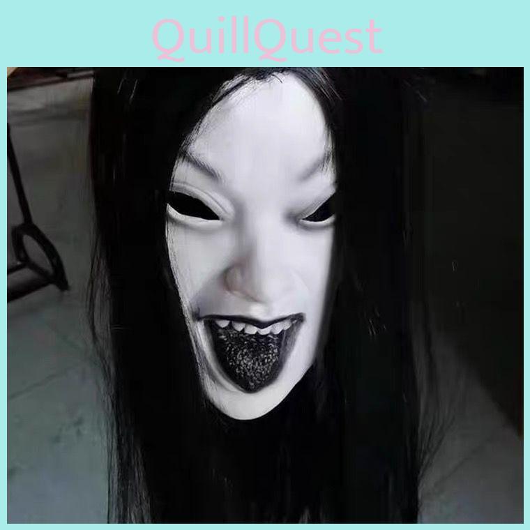 Female Ghost Mask Latex Costume Accessory For Horror Themed Events