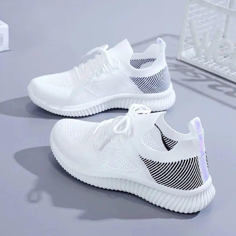 

Ccise Lace-up Flats for Women, Breathable Comfortable Casual Shoes with Soft Sole Sneakers 35