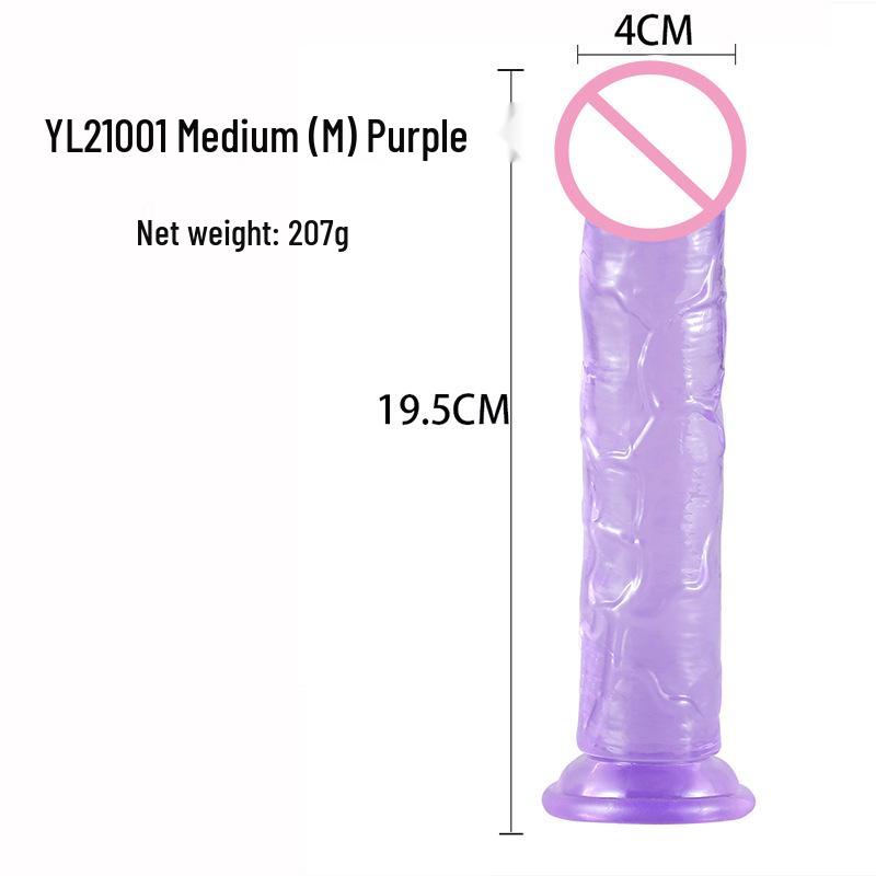 Large Crystal TPE Soft Eggless Dildo - Long-lasting Transparent Adult Pleasure Device