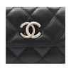 Chanel Logo Quilted Calfskin Card Holder Women Accessories Black AP4905-B22098-94305
