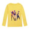 KPop Demon Hunters Kids T-Shirt Long Sleeve O-Neck Casual Fashion Cartoon Loose Top for Boys And Girls