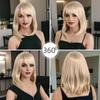 Fashion shoulder Length Mixed Blonde Brown Hair Synthetic Layered Wave Wigs for Women Daily Cosplay Use Heat Resistant Fibre