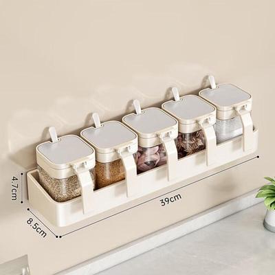 Xuan Yong 6-Piece Spice Jar Storage Rack Set
