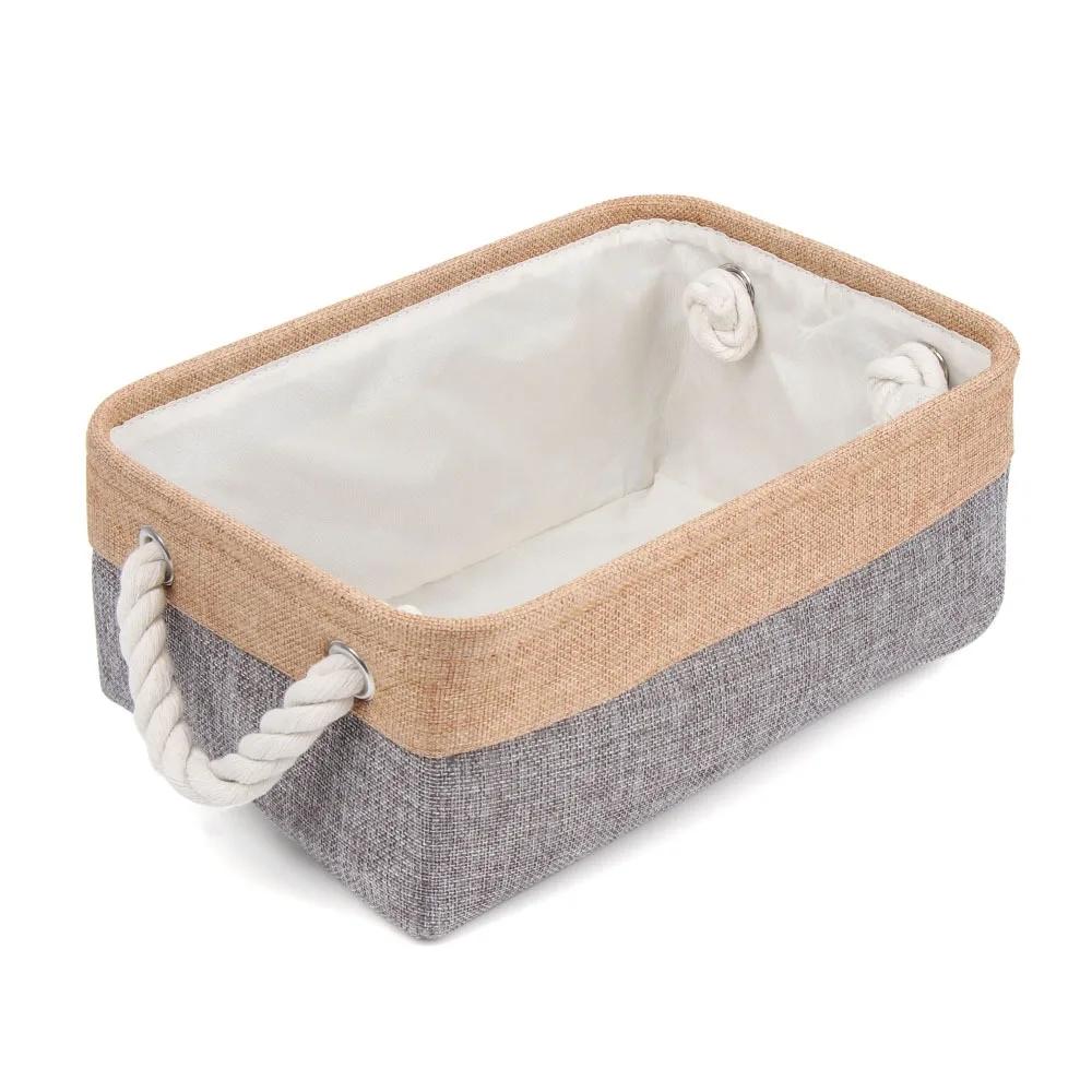 1 Stück Moderne faltbare Aufbewahrungskorb mit Seilverschluss - Robuste Organizer-Box für Kleidung, Spielzeug, Socken