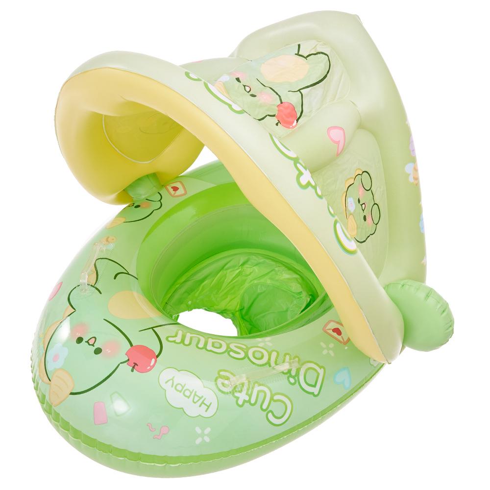 Xiao Lv Inflatable Baby Swim Ring with Removable Sunshade Canopy