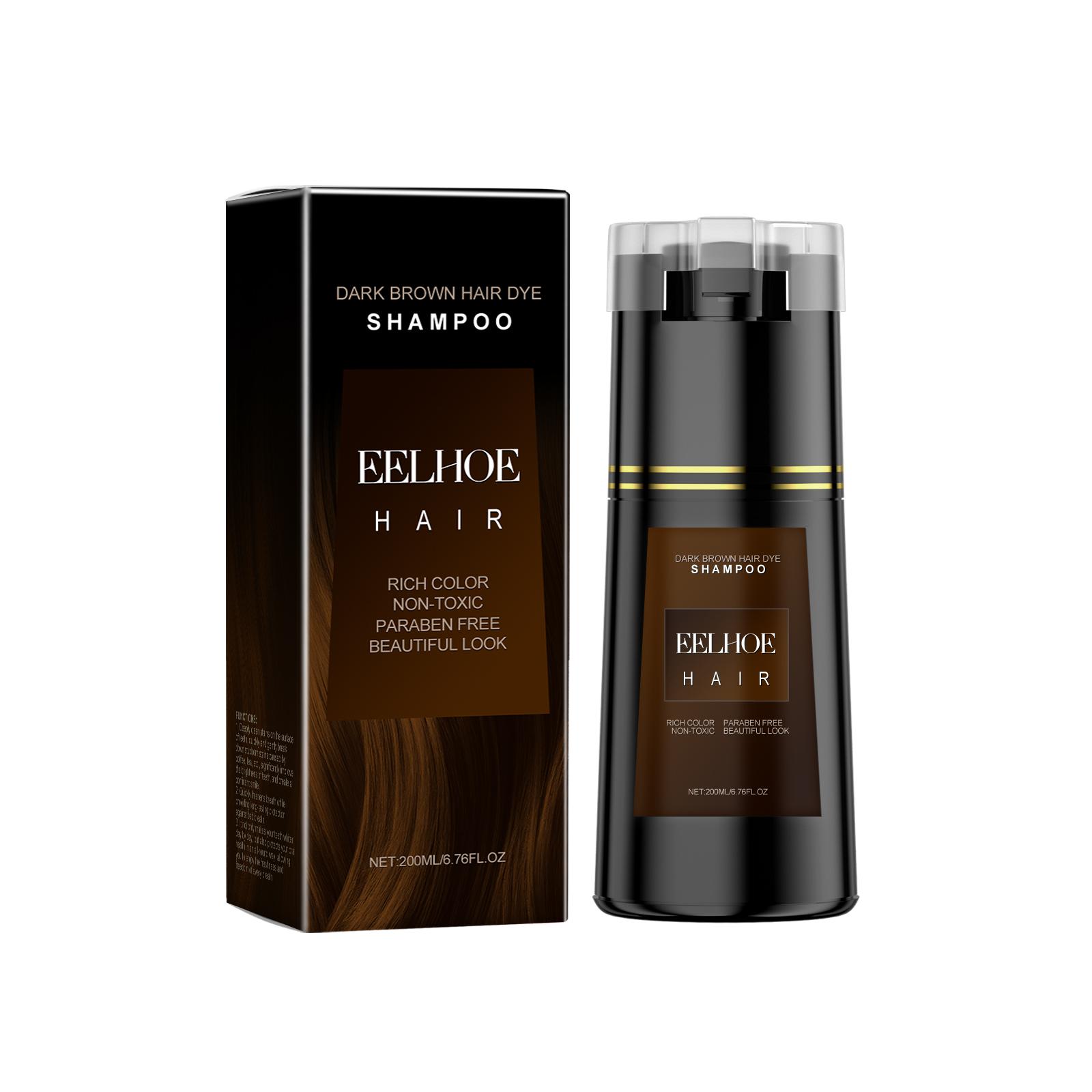 

EELHOE Hair Shampoo Plant Extract Care Multi-color DIY Color Trendy Hair Gentle Easy to Color Shampoo коричневий
