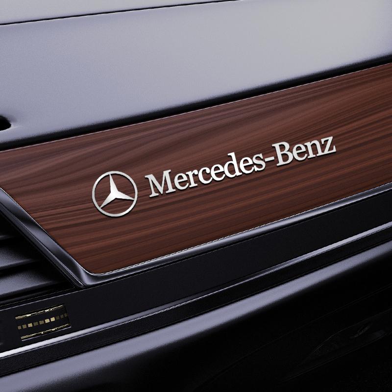 TVE4 4/10pcs 3D Metal Car Interior Dekoration Stickers Badges for Mercedes Benz W177 W247 W176 W212 W213 CLA Car Styling