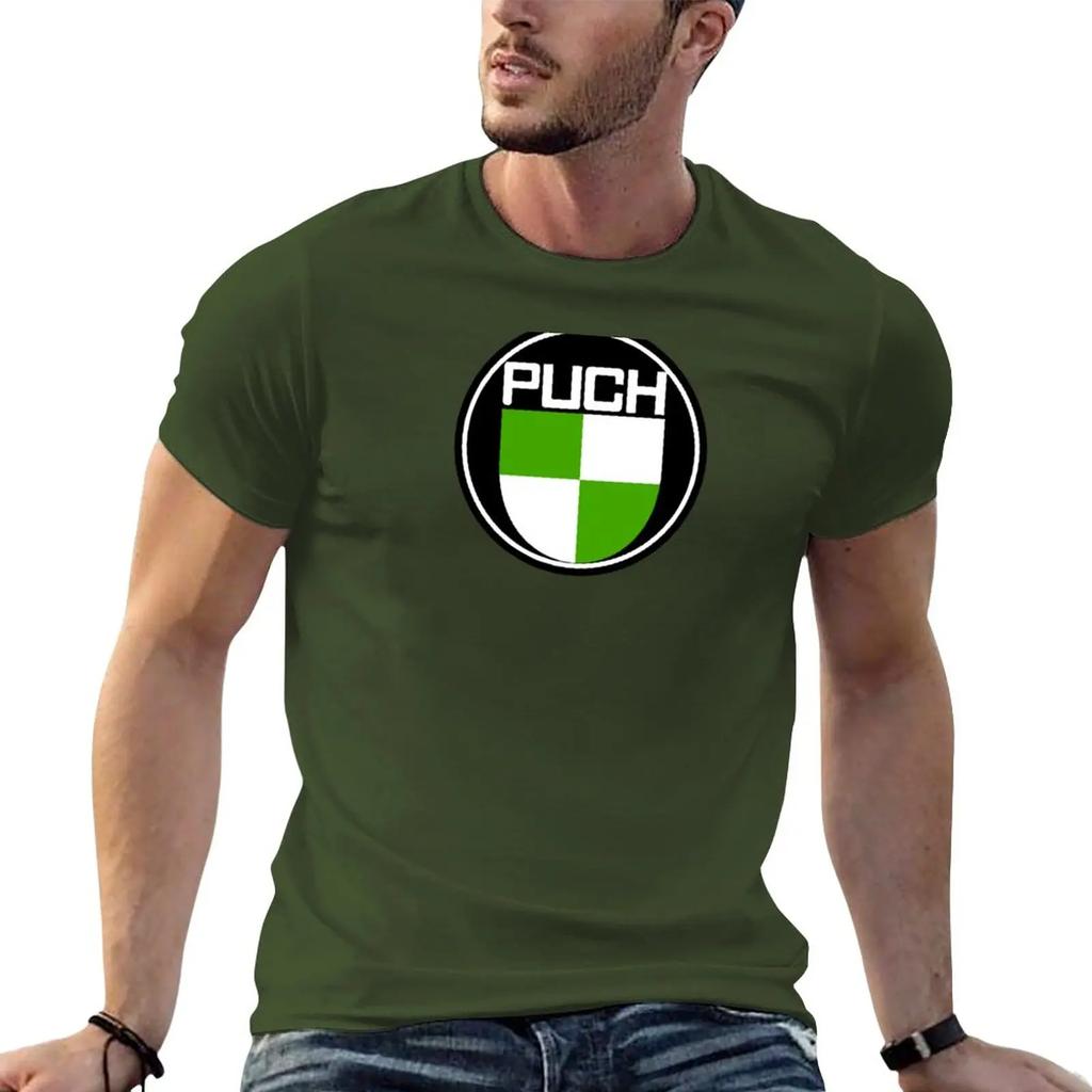 New Fashion Heavyweight Hot Sale Vintage Summer Round Collar Streetwea Puch Motorcycles T-Shirt Vintage Clothes T Shirt for Men