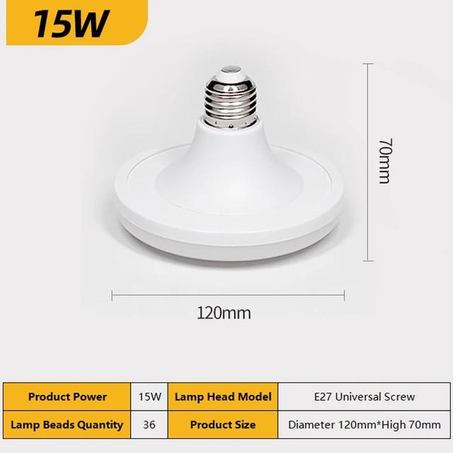

Светодиодные лампы AC220V E27, бытовые энергосберегающие лампы 6500K, потолочные светильники, гаражное освещение, НЛО-трубка 1PCS
