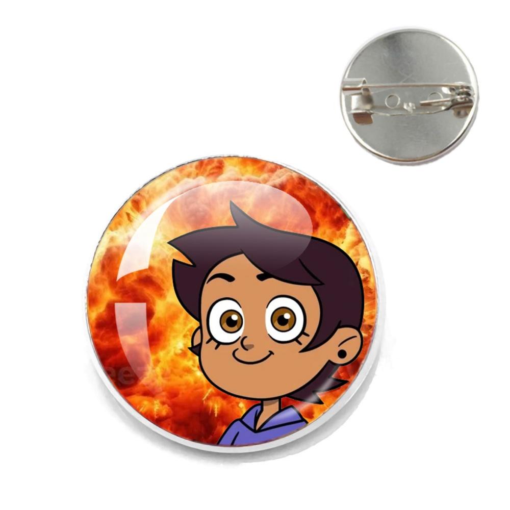 Anime The Owl House Brooches Luzura Amity Blight Lapel Pins Round Creative Cartoon Badge for Backpack Jewelry Accessories Gifts