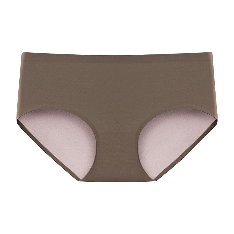 Ladies Spring and Autumn New Double Sided Double Color 7A Silk Antibacterial Crotch Non Trace High Waist Triangle Briefs