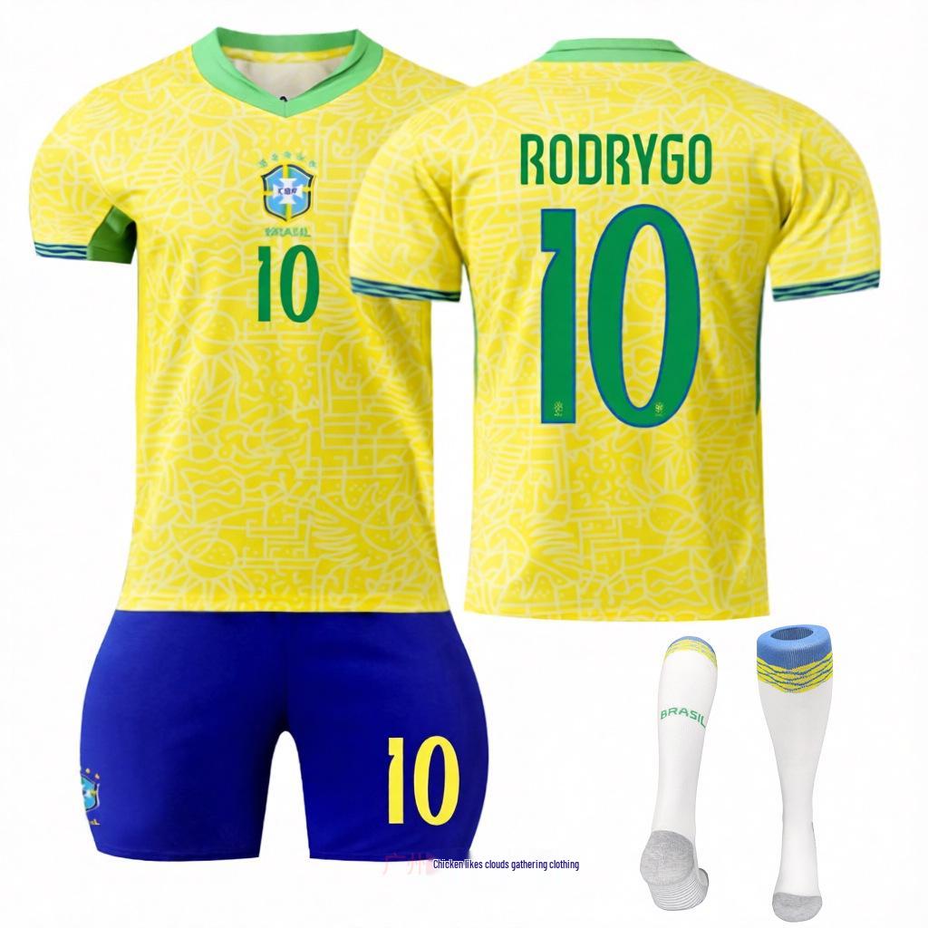 2024 Copa América Brazil Home/Away Jersey Set: Neymar, Vinícius, Raphinha #10