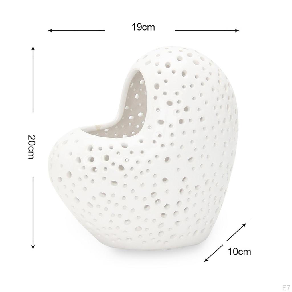 Keramická váza ve tvaru srdce Stolní středový prvek Květinové aranžmá Stolní deska pro jídelní stůl