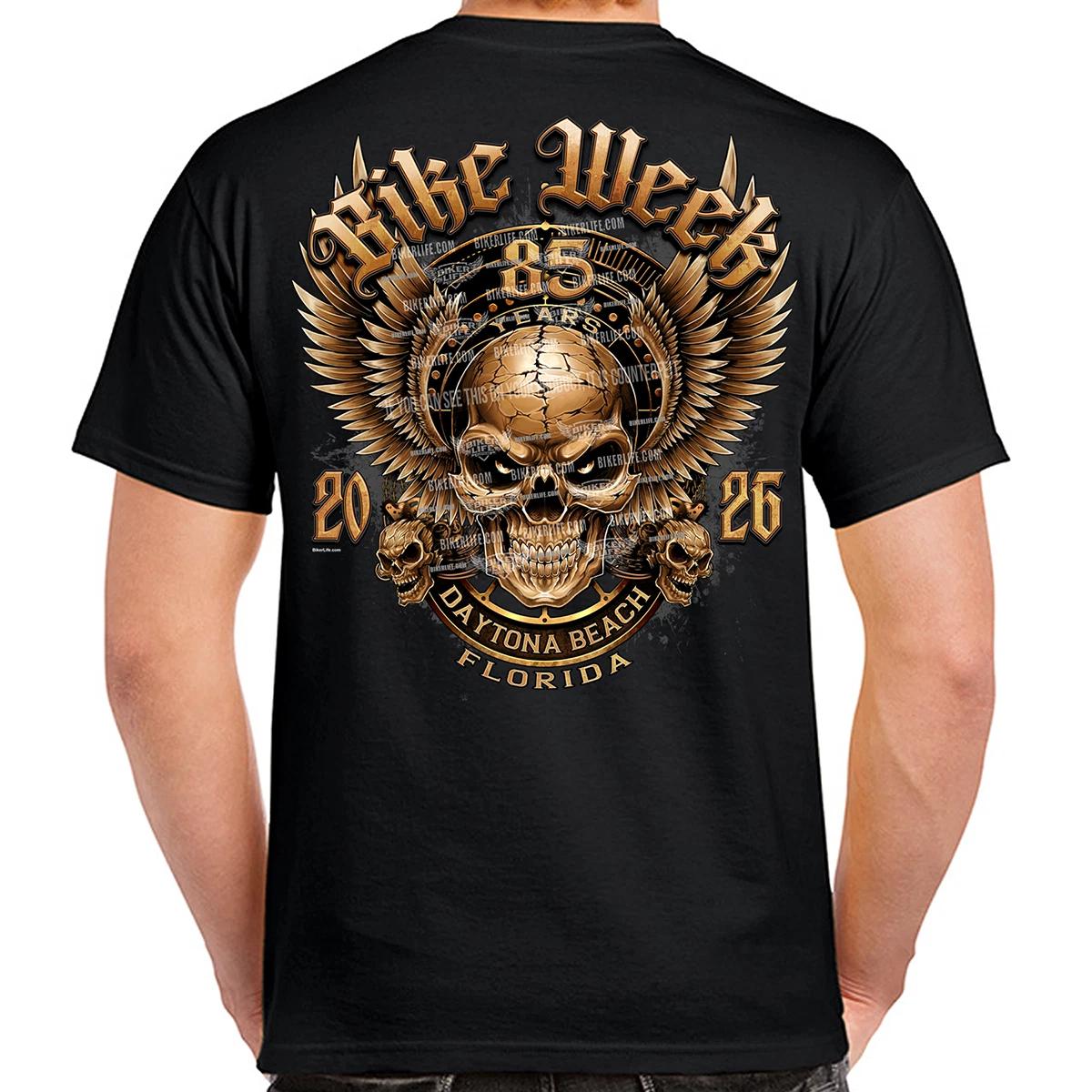 T-Shirt 2026 Bike Week Daytona Beach Steampunk Skull No Harley XXXXL