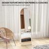 Floor Mirror, Full-Length Arched, Stone-Effect Frame, 50 x 160 cm, White