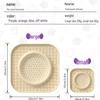Pet Silicone Non-Slip Slow Feeder Placemat - Food Grade Multi-Functional Dog Bowl Mat