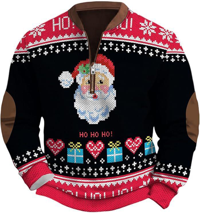 Men's Christmas Snowflake Tree Print Hoodie - Autumn 2025 Edition