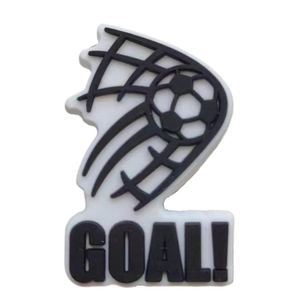 Fotbalová série Croc DIY Odnímatelné Sponky na boty - Měkké Gumové Dekorace na Dřeváky