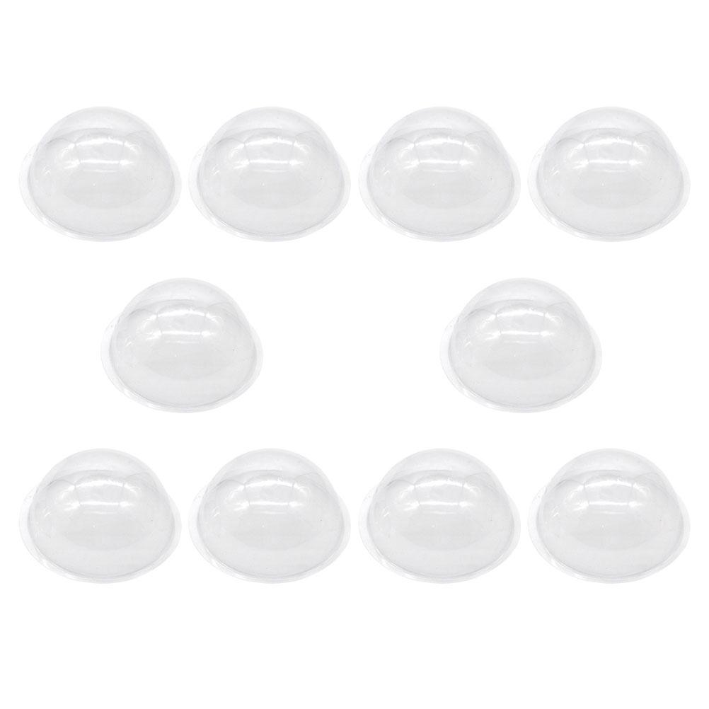 20Pcs Clear Plastic Fillable Snow Globe Domes DIY Ornament Hemisphere Covers Creative Christmas Village Decorations Craft