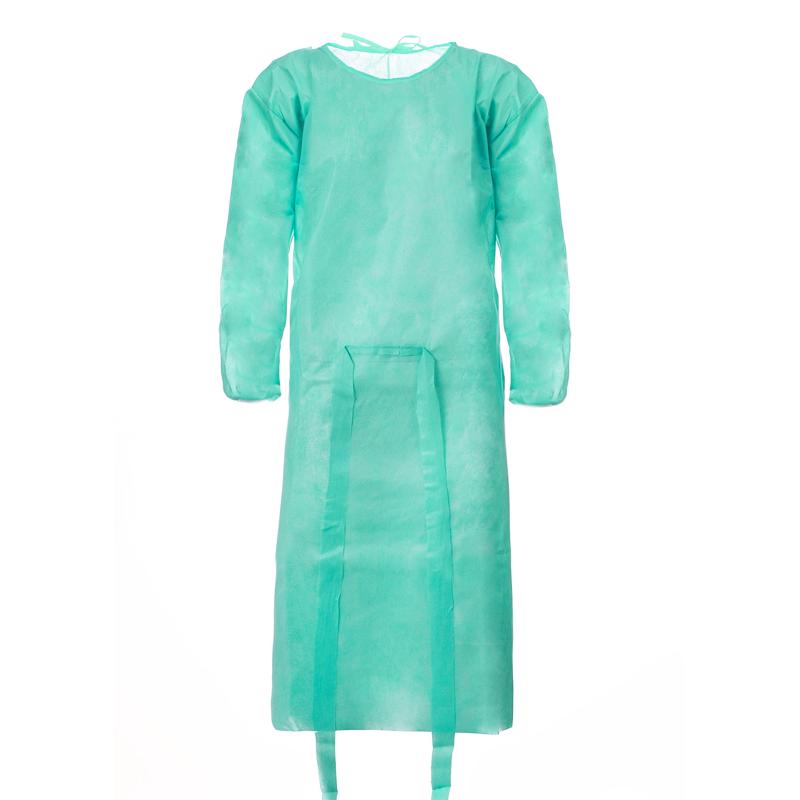 Disposable Apron Green With Elastic Band (24G Non-woven) 100 Pcs