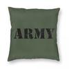 Us Army Classic Military Square Pillowcase Polyester Linen Velvet Creative Zip Decorative Home Cushion Case