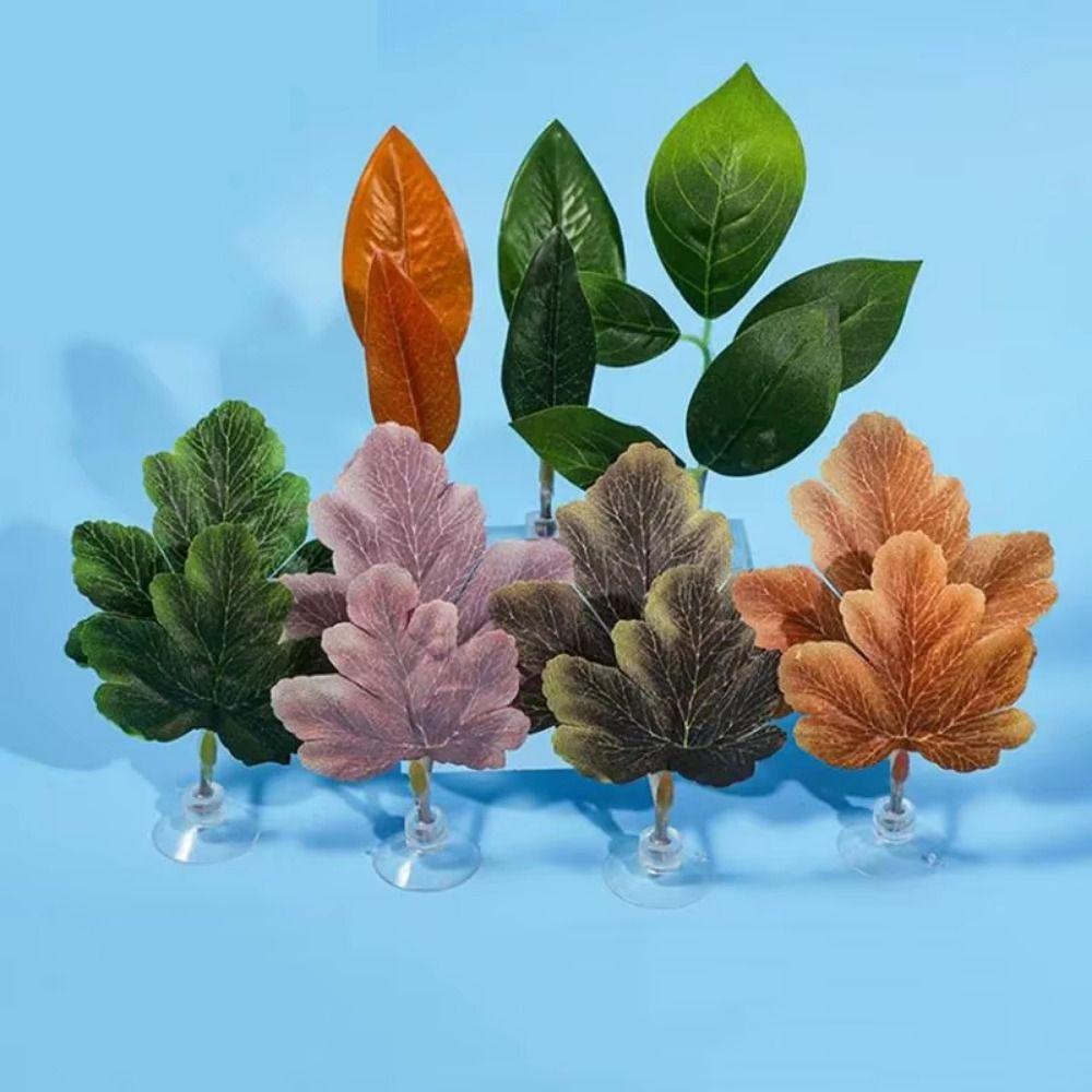 Plastic Betta Fish Rest Leaf Simulated Lotus Leaves/Artificial Leaf Suction Cup Fish Spawning Ornamental Plant
