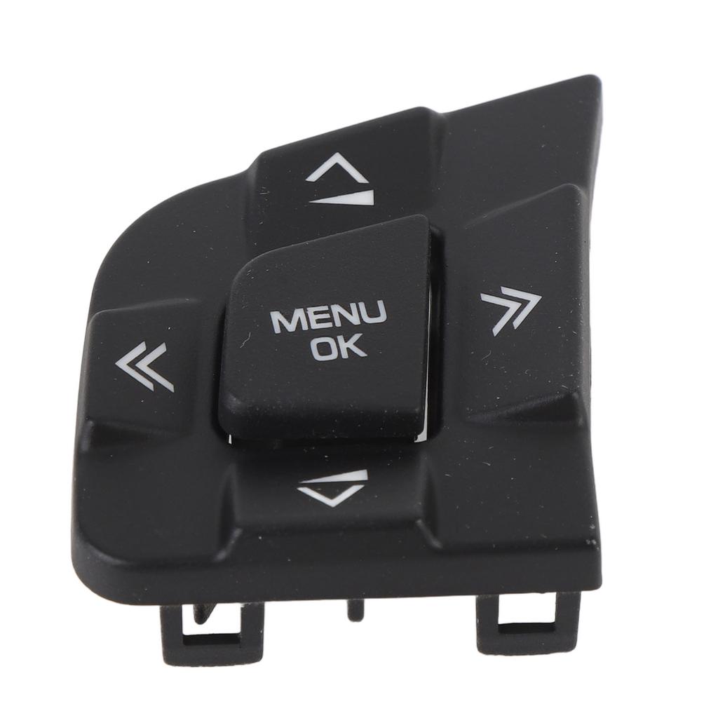 2 Stück Lenkradschalter-Knopfabdeckung Linke Seite Schwarz Lenkradknöpfe Dekorleiste für