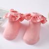 Baby Girl Socks Cotton Breathable Satin Ruffle Princess Knit Socks Children Ankle Short Socks Indoor Floor Socks