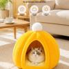 Gemütliches Kürbis-Haustierbett: Winterwärme für Katzen & Hunde, Verdicktes Design für Herbst/Winter, Ideal für drinnen, Kleine Größe.