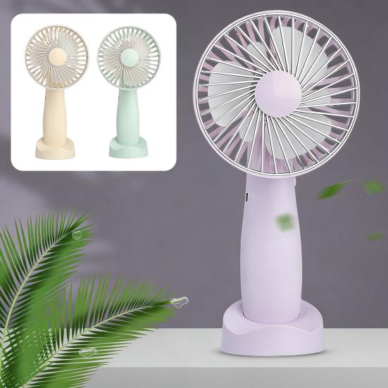 Mini Desk Fan Phone Holder 180 Degrees Adjustable USB Rechargeable Summer Handheld Cooling Fan Portable Mini Personal Fan with Base