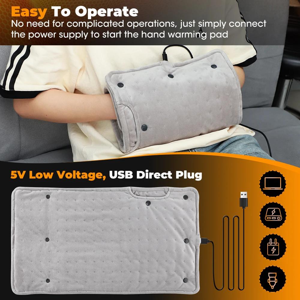 27*50cm Electric Heating Pad Hand Warmer Super Soft Portable Warm Winter Hand Heater For Home Room Warming Blanket USB Charging