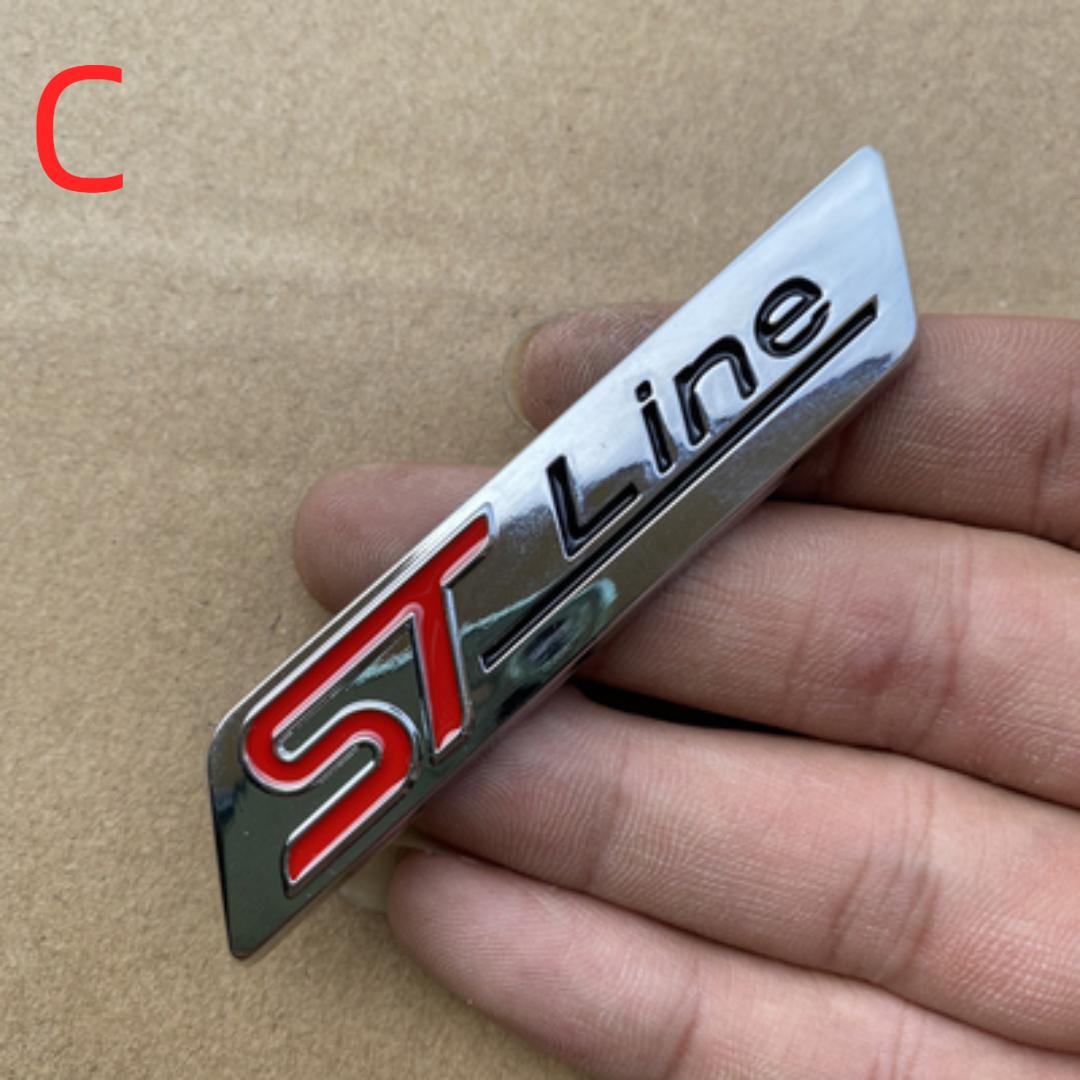 

Металлический хромированный матовый черный STline ST линия эмблема автомобиля значок авто наклейка 3D наклейка эмблема C