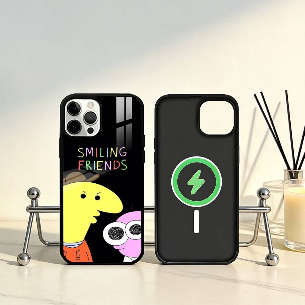 

S-Smiling F-Friends Phone Case For iPhone17,16,15,14,13,12,11 Plus,Pro Max Magnetic For Magsafe Wireless Charging iPhone14PROMAX