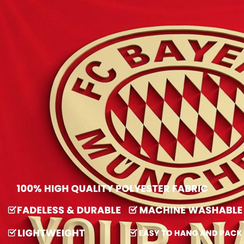 FC Bayern Munchen Custom Name Wall Tapestry Aesthetic Wall Hanging Printed Fabric Blanket Decorative Tapestries for Bedroom Living Room Home Decor