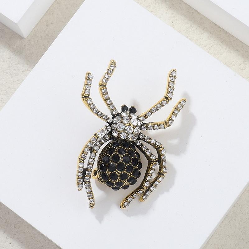Broszka z diamentami w stylu retro na Halloween, broszka ze stopu metali, kreatywna, modna, ze stopu metali, dodatki odzieżowe w Europie i Ameryce.
