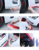 2.5m Car Bumper Lip Stickers Strip Protectors Splitter Body Kits Car Door Carbon Fiber Rubber Lip 65mm Width Strip Exterior Trim