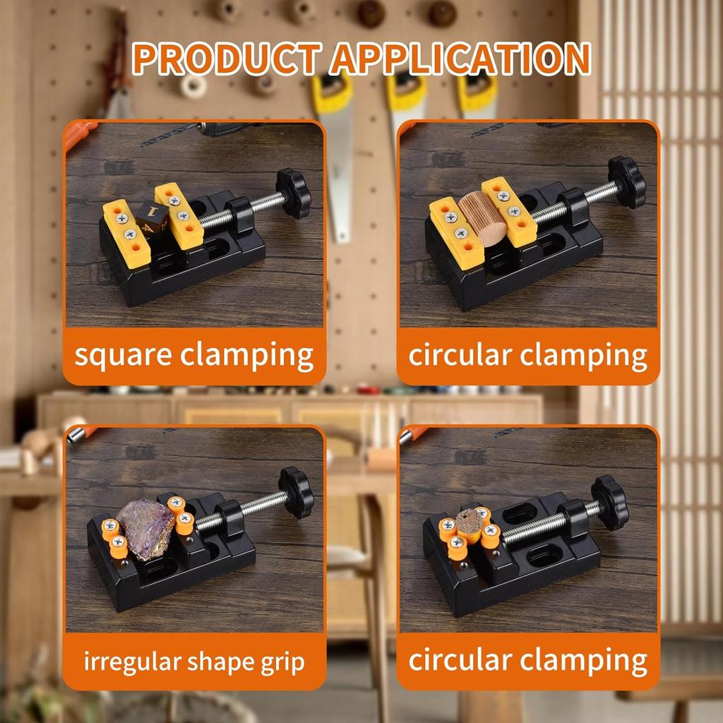 Mini Universal Flat Clamp with Parallel Table Pliers for Watch Repair, Sculpture Craftsmanship Jewelry DIY Carving Tools