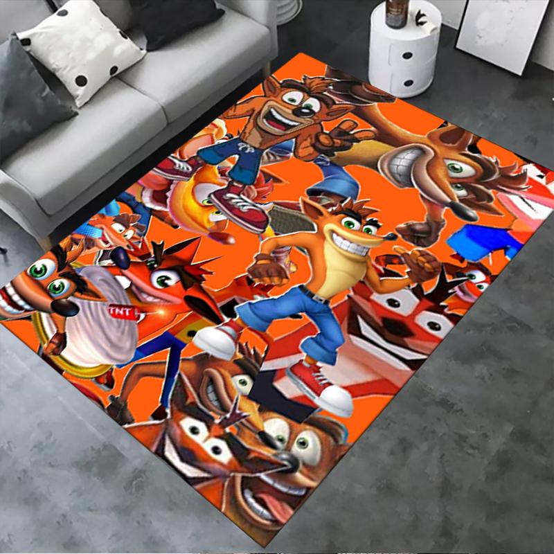 

2025 New Crash Bandicoot Anime Carpet Rug for Living Room Bedroom Home Sofa Decoration,Kids play Non-slip Floor Mat26 40x60cm( 15x23in )