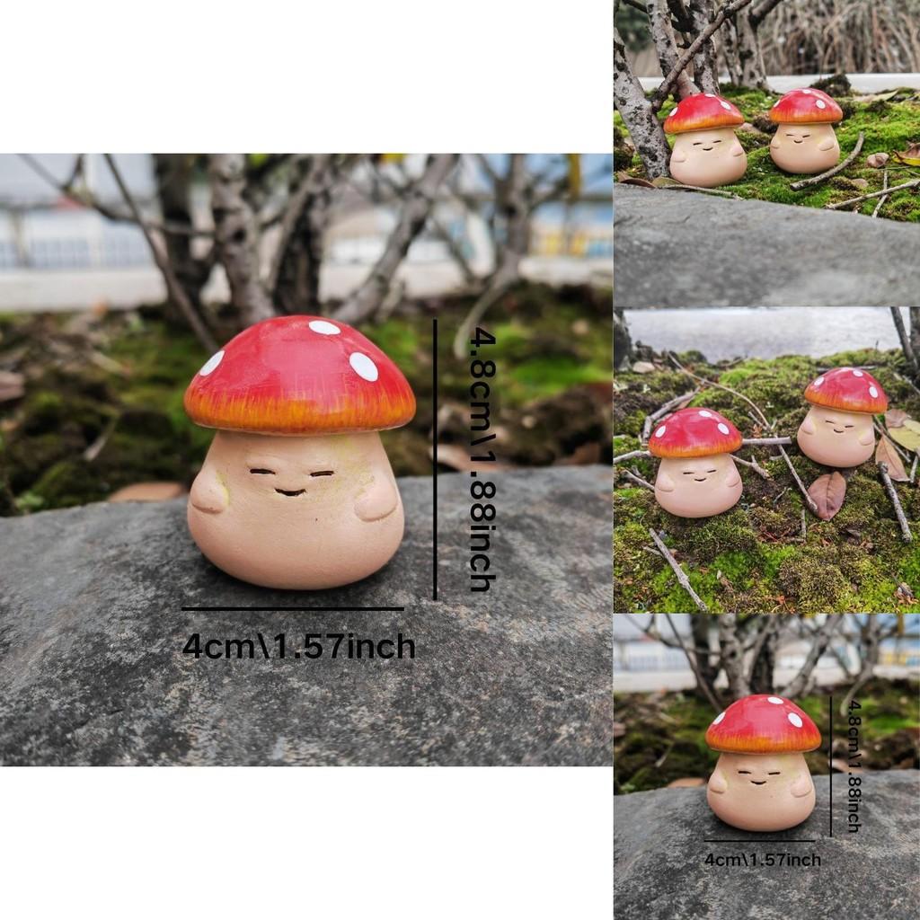 Mushroom Cute Whimsical Artful Resin Decoration For Captivating Garden Decor Table