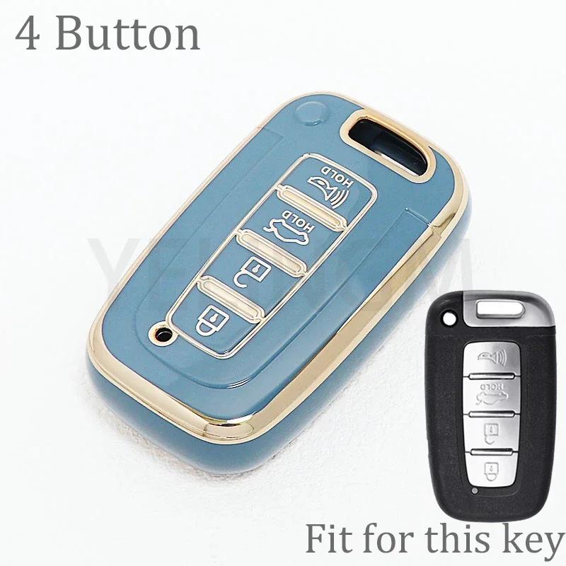 Tpu Key Case Cover 3 4 Buttons Fob For Hyundai Ix35 Elantra Sonata 8 9 For Kia Sportage K5 K2 Sorento Optima Forte 2011-